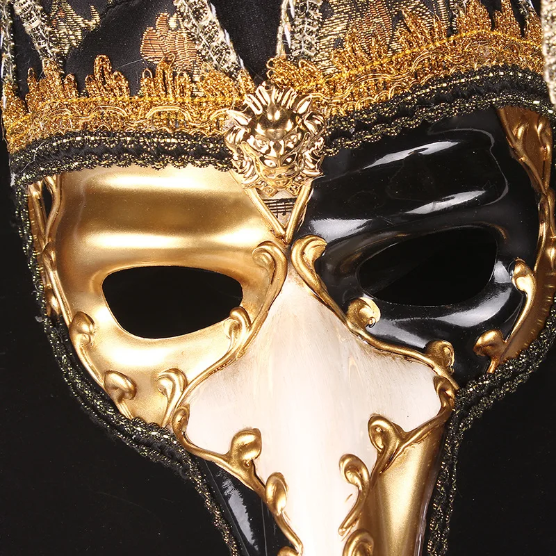PVC Dolg Nos Maškarada Maske Beneško Masko Za Stranke Man Kostum Halloween Benetke Masko Pustne Maske Anonimni Maske