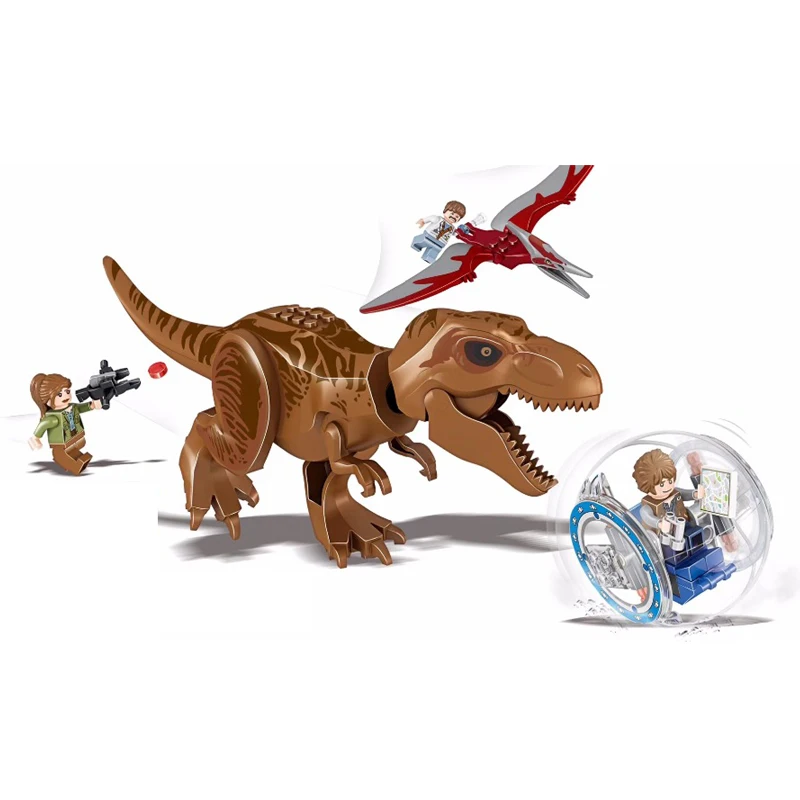 Jurassic Svetu 2 Dinozavra Stavbe, Bloki, Opeke Tyrannosaurus Rex Dinozaver Številke I-Rex Model Igrače Otroci Darilo