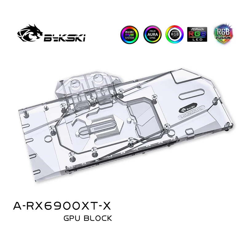 Bykski GPU Vode Blok Za AMD Radeon RX6900XT 6800XT RDNA 2 Grafične Kartice Polno Kritje Podporo matične plošče, Nadzor,-RX6900XT-X