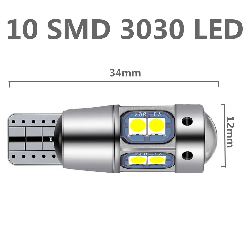 ASLENT 12V T10 194 168 W5W SMD LED Avto HID Bela CANBUS Napak Klin Žarnice za armaturno ploščo Luči, Osvetlitev registrske Tablice