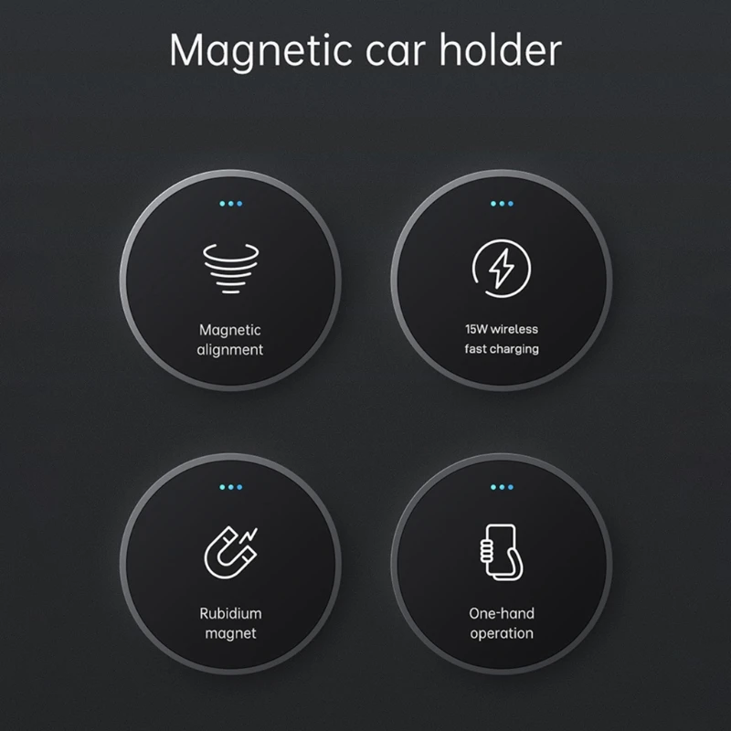 15W Hitro Polnjenje zraka vtičnico mobilni telefon, držalo Za -iPhone 12,12 Pro Max brezžični magnetni avto Polnilec Gori