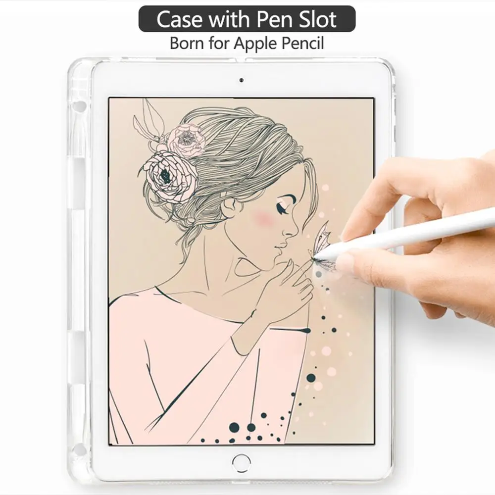 IPad 10.2 2020 Primeru Pero Režo Človek grafiti Pregleden Soft Cover Za iPad 5. 6. 7. Generacije Zraka 4 Mini 1 2 3 4 5 Funda