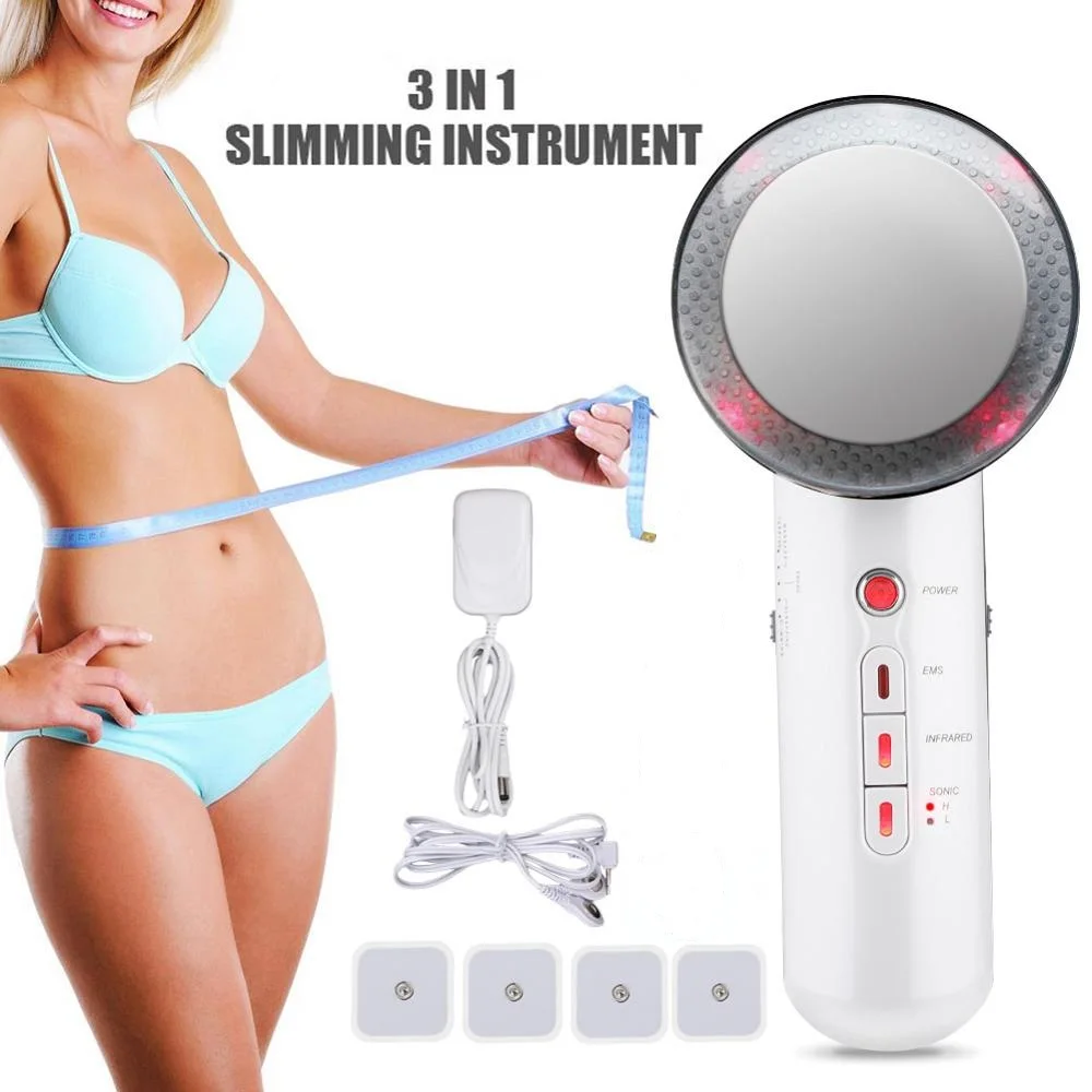 3 in1 Daleč Ir EMS Ciliometer Telo Massager Telo Lepotno Nego Kože Tanke Obraza, Telesa, Hujšanje Massager hujšanje Vibracij