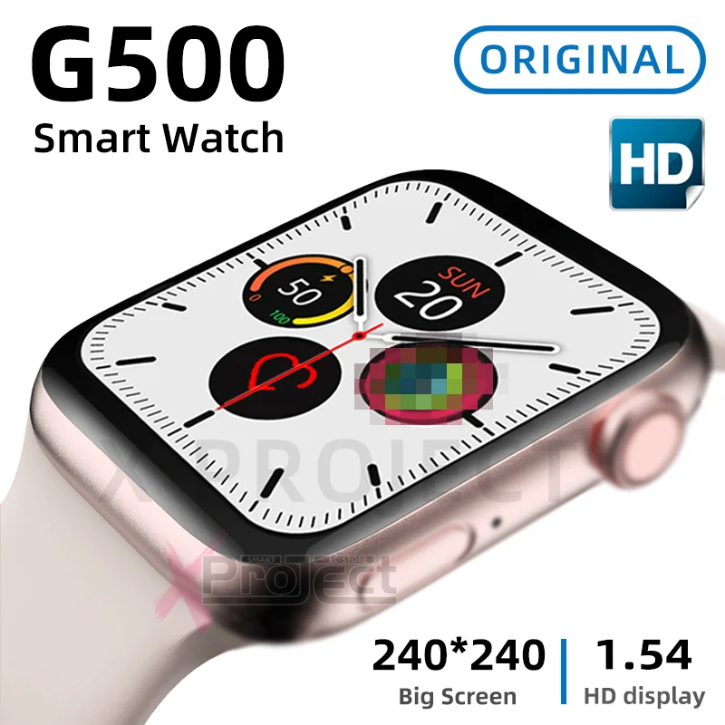 G500 smartwatch 2020 Serije 6 Pametno Gledati Moški Ženske Srčnega utripa Športnih Dejavnosti Tracker Relogio ios pk amazfit iwo12 w34
