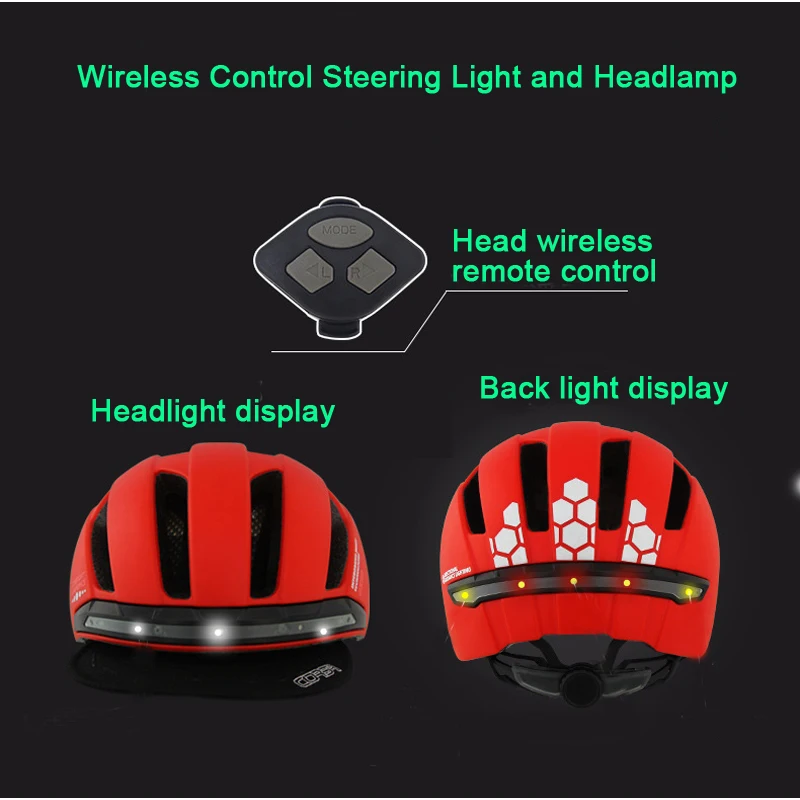 Novo MTB Kolo Čelada Z LED Vključite Opozorilne Luči Mestnega Prevoza Kolesa, Kolesarska Čelada, Varnostni Noč Jahanje Opozorilo Pametna Čelada