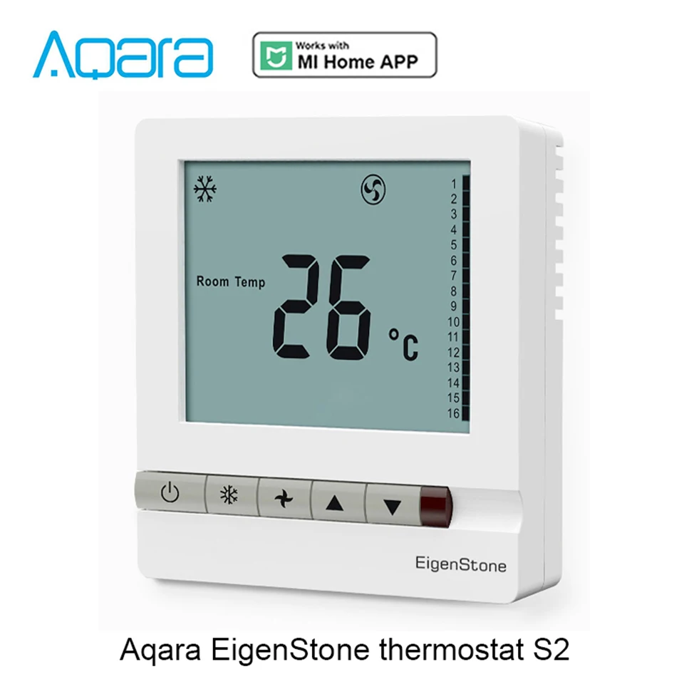 2020 Novo Aqara Pametni dom S2 EigenStone klimatska naprava termostat S2 (Zračni kanal stroj) Deluje z Xiaomi Mijia mi doma APP