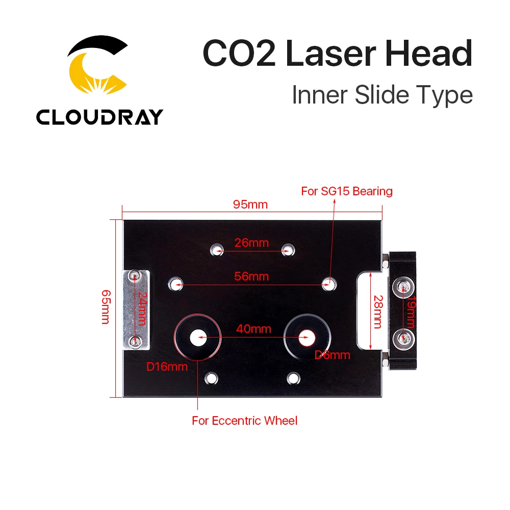 Cloudray Vroče Prodajo CO2 Notranjo Stran Tip CO2 Laser Glavo z Zrakom Pomoč Šoba za Notranji Železniški