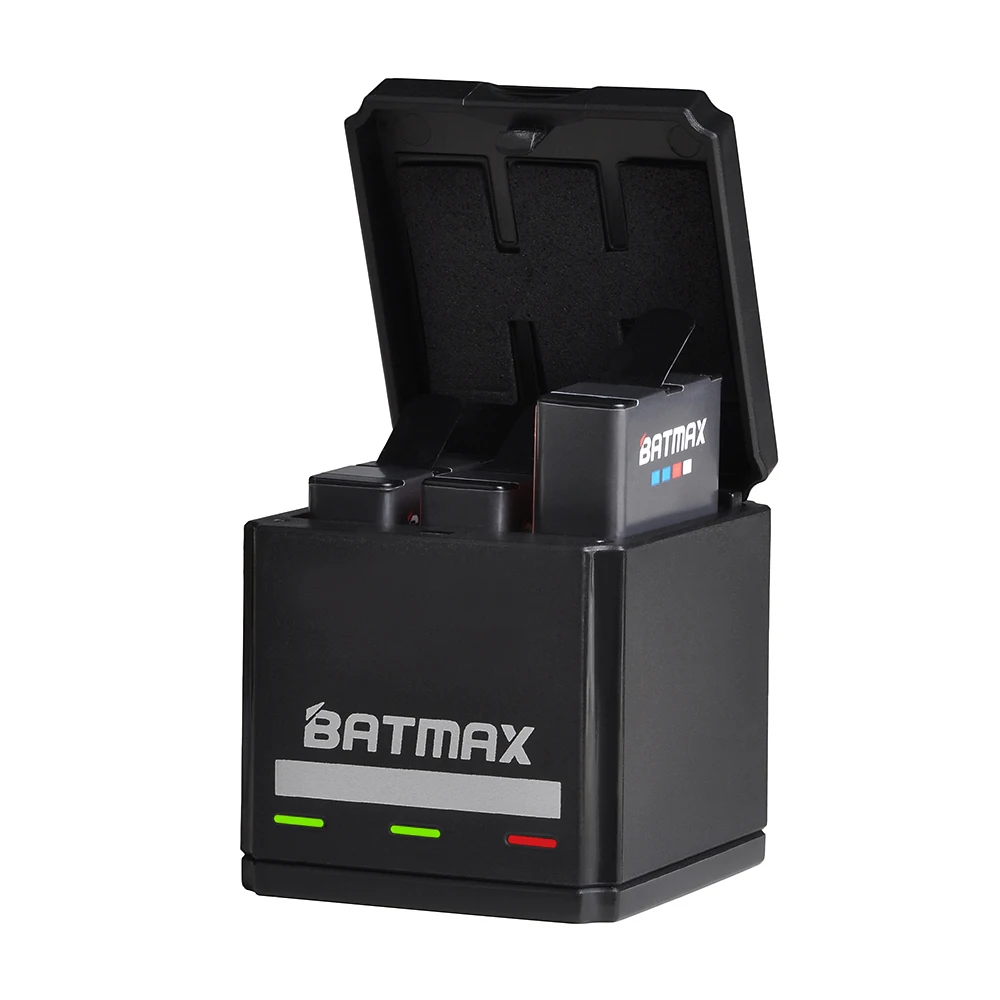 Batmax Za GoPro 5 6 7 Baterija akku+USB Trojno polnilnik polje z Vrsto C vrata za GoPro7 Gopro 6 5 Gopro 8 delovanje Fotoaparata