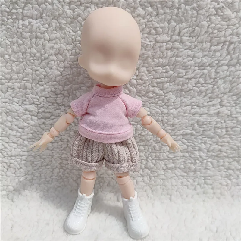 Ob11 otroška oblačila velvet hlače, hlače s širokim noge hlače 1/12 baby obleko BJD Molly lutka obleko Lutka dodatki