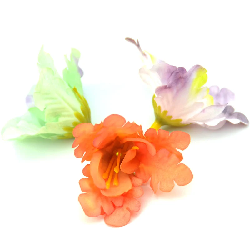 100 kozarcev/lot 6 cm Umetne Svile Gradient Orhideja je Cvet Glave Za Poročno Dekoracijo ročno DIY dodatna Oprema Plovila Ponaredek Cvetje