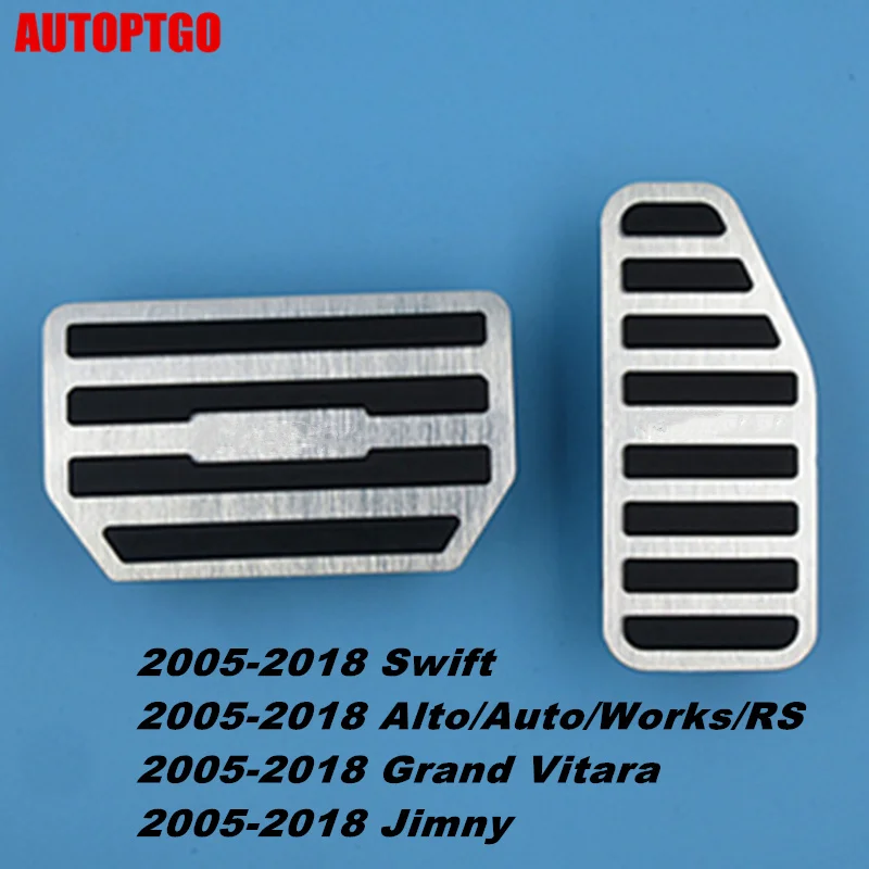 Aluminij + Gume AT/MT Avto Stopala Plin/Sklopke/Zavorni Pedal Pad Kritje Za Suzuki Grand Vitara Swift Jimny Alto 2005-2018