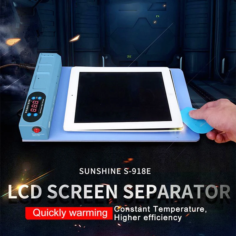 SUNSHINE S-918E LCD Moder Zaslon Drv za Ogrevanje Fazi Ločilna Ploščica Za iPhone, iPad LCD Zaslon Ločilo Orodje