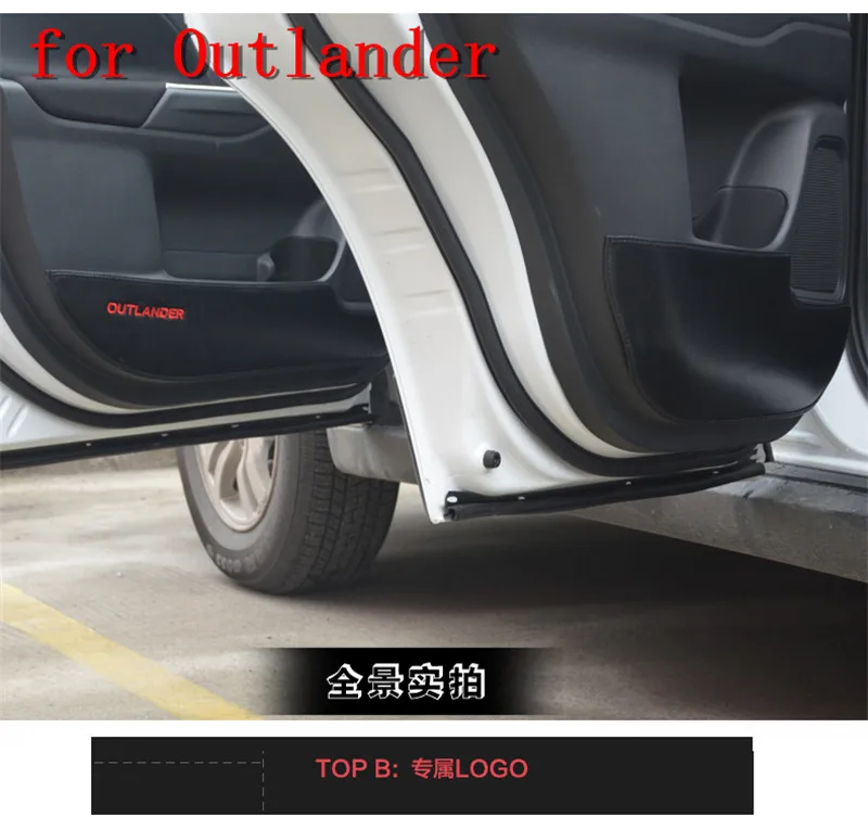 Avto notranja vrata iz nerjavečega jekla, anti-play mat za Mitsubishi Outlander 2013 -2018 Avto-styling