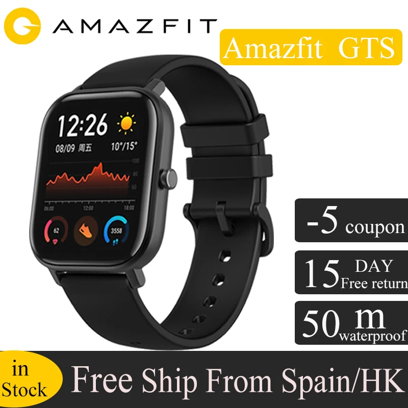 Globalna Različica Huami Amazfit GTS Pametno Gledati GPS 5ATM Nepremočljiva Smartwatch Zdravje Srčni utrip AMOLED 12 Šport za xiaomi IOS