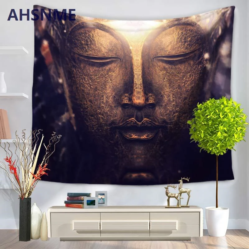 AHSNME Buda doma dekor tapiserija, Tajski kip Bude high definition tiskanje tapiserija, plaža brisačo, tekstil Doma odejo