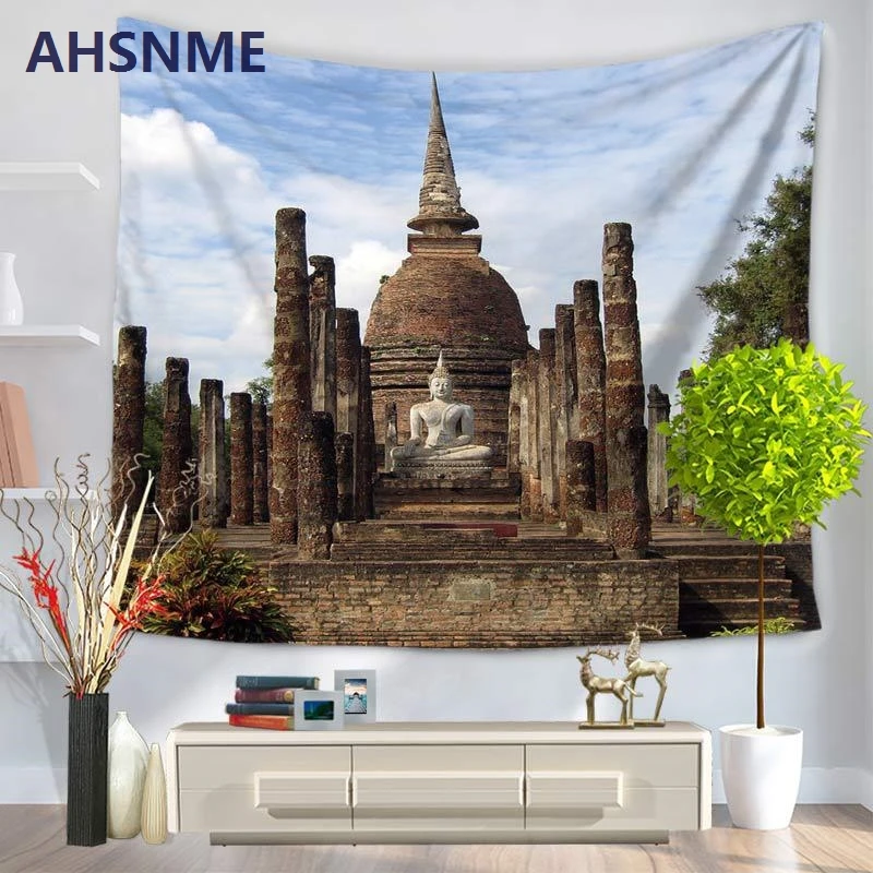 AHSNME Buda doma dekor tapiserija, Tajski kip Bude high definition tiskanje tapiserija, plaža brisačo, tekstil Doma odejo