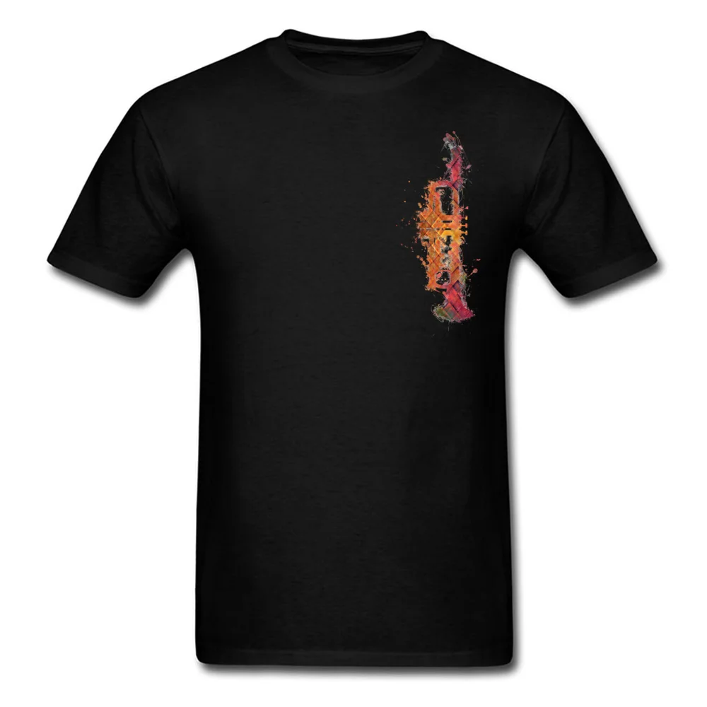 Akvarel Trobenta Glasbo, Slikarstvo, T-Majice Bombaž Vrhovi Majica Človek Jeseni Prilagojene T-Shirt Hop Hip Priljubljena Tshirt Tees