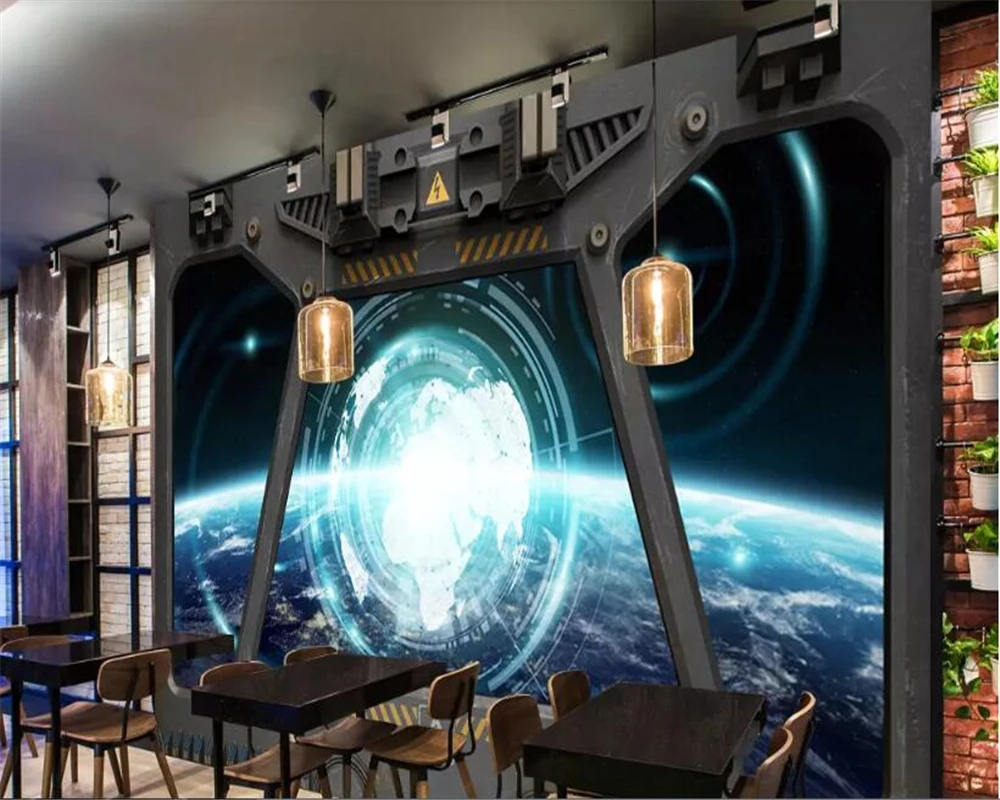 Beibehang de papel parede 3d 3D ozadje stene sci-fi sceni, dekoracijo zidana KTV bar slika za ozadje papier peint zidana 3d