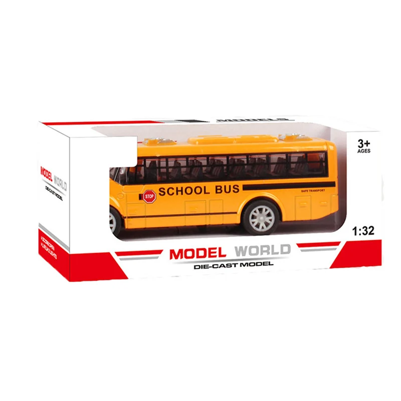 1:32 2020 Novi Ameriški šolski Avtobus Potegnite nazaj Igrača Vozil Rumene Velike Zlitine Potegnite Nazaj, Predvajaj Avtobus z Zvokov in Luči za Otroke