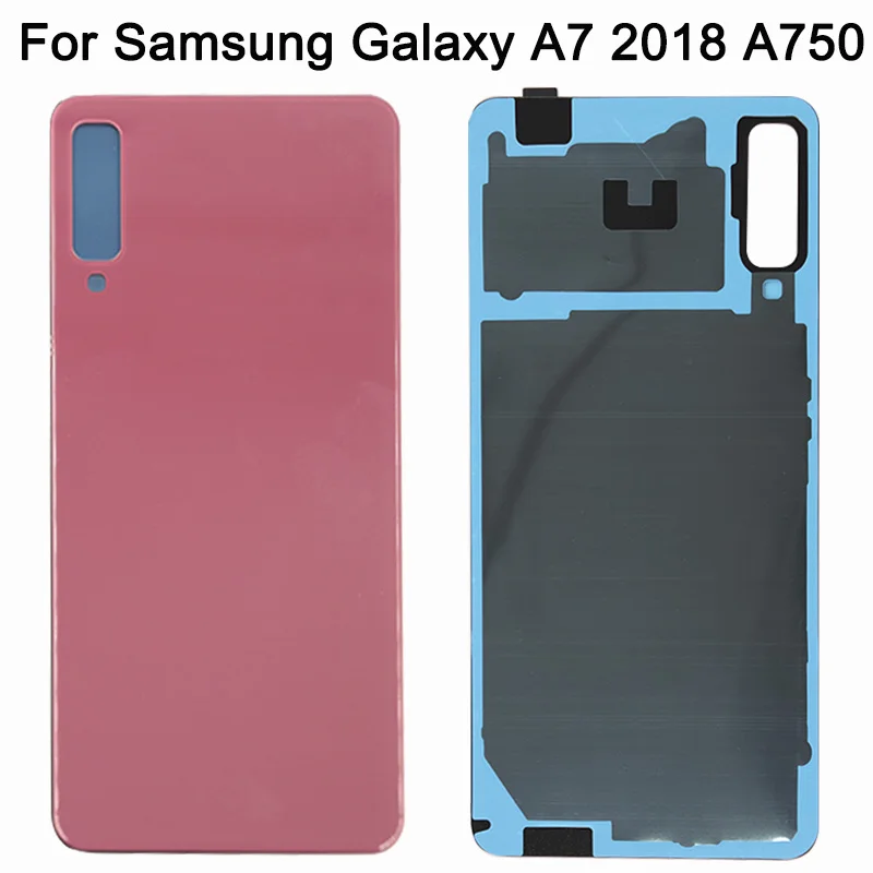 10 KOS Novo Baterijo Pokrovček Za Samsung Galaxy A7 2018 A750F SM-A750 Nazaj Steklena Zadnja Vrata Plošča Stanovanj Primeru Del