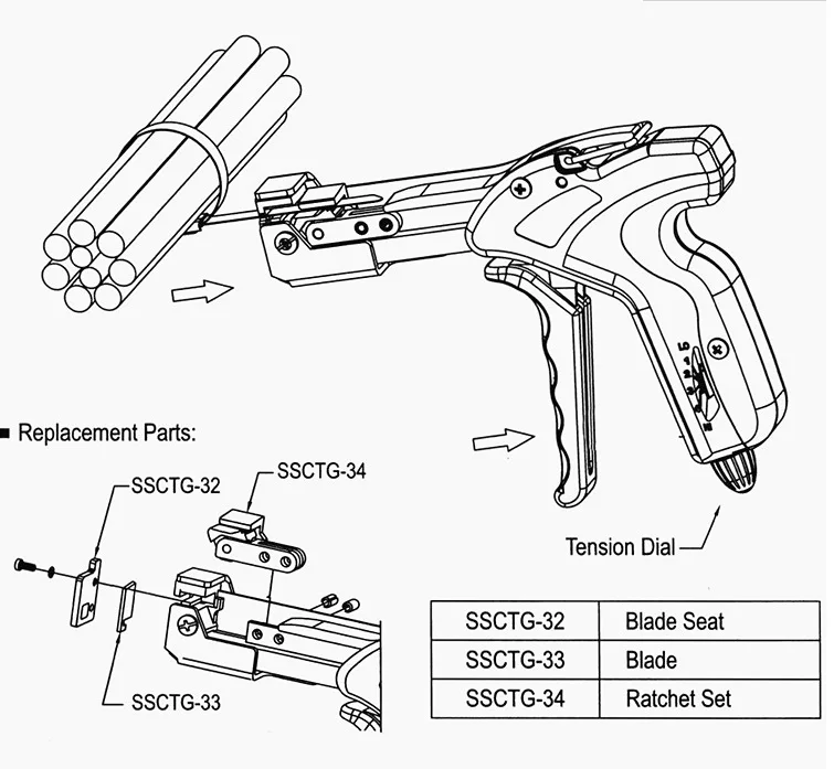 Posnetek iz nerjavečega jekla plier samodejno kabel kravato pištolo 0.3-7.9mm2 orodja za nerjavno jeklo kabel kravato