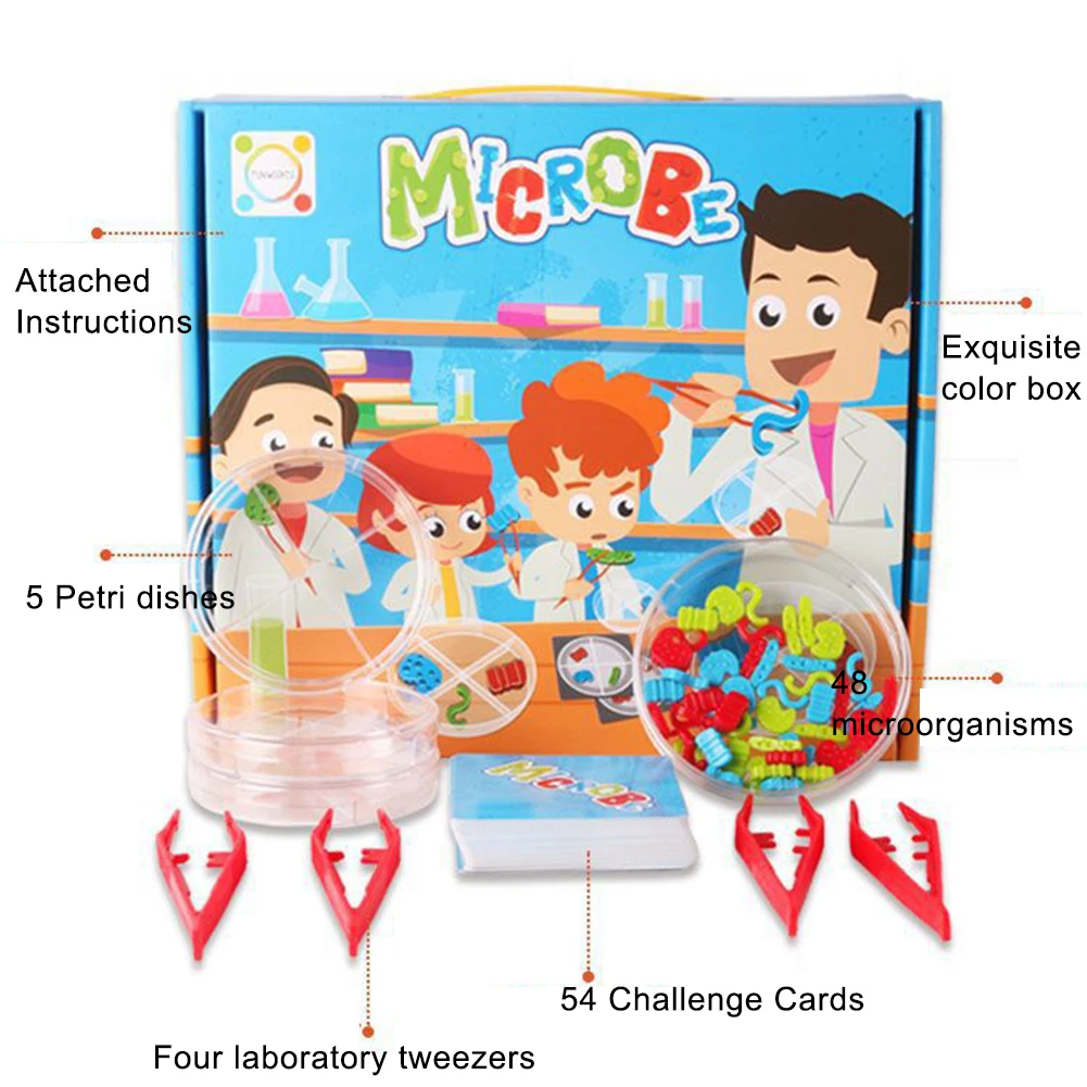 Otroci se Pretvarjamo, Igrajo Znanost Mikrobov Laboratorij Eksperiment Izobraževanje Igrača učni Pripomočki set