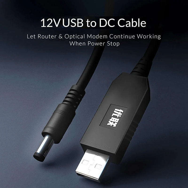 Unnlink 1M DC 5V, da 12V 0.8-1A USB DC 5.5x2.1mm Kabel DC Boost Converter Step-Up Napetost Napajalni Modul za Wifi Usmerjevalnik