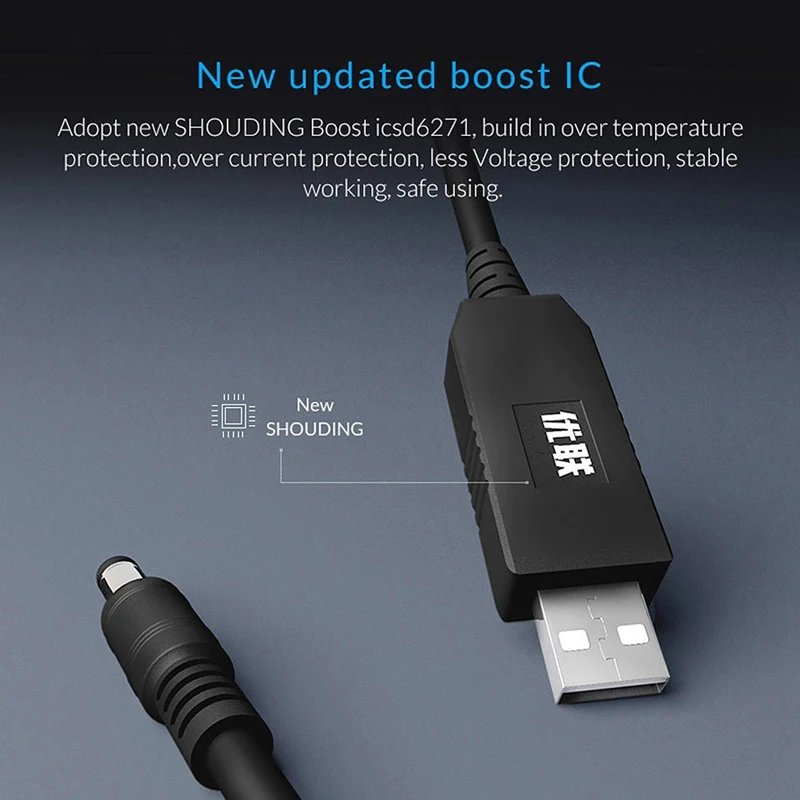 Unnlink 1M DC 5V, da 12V 0.8-1A USB DC 5.5x2.1mm Kabel DC Boost Converter Step-Up Napetost Napajalni Modul za Wifi Usmerjevalnik