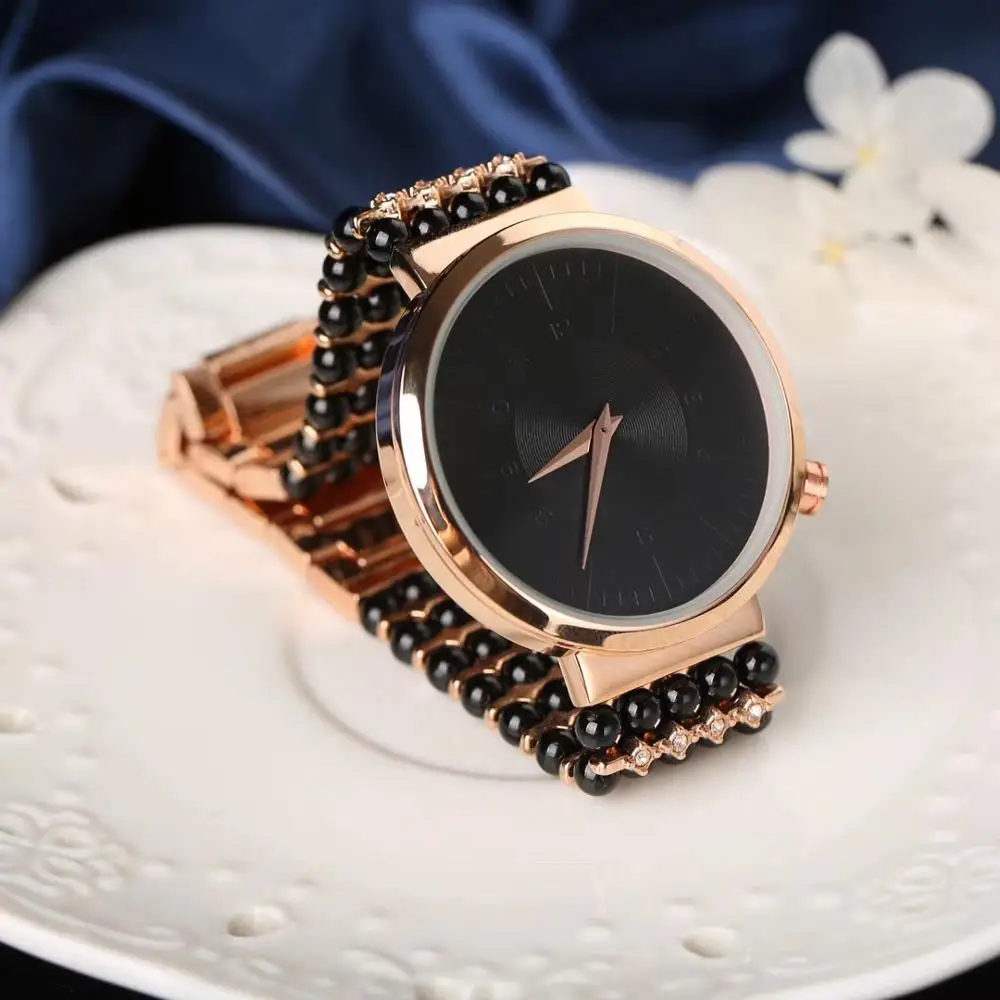 črni turmalin kroglice zapestnico watch naravni gemstone nakit zapestnica pazi za žensko, za moškega, trgovini !
