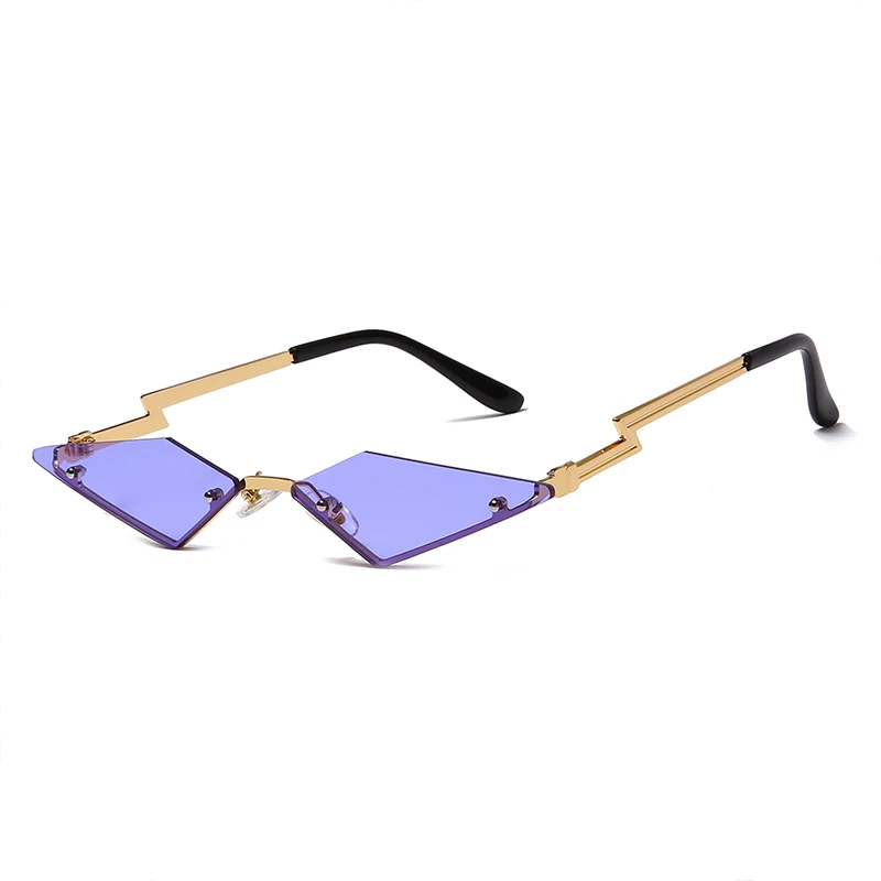 Moda Mačka Oči, sončna Očala Rimless Očala blagovne Znamke Design Ženske Kovinska sončna očala Luksuzni Majhne Sunglass UV400 Odtenki Očala