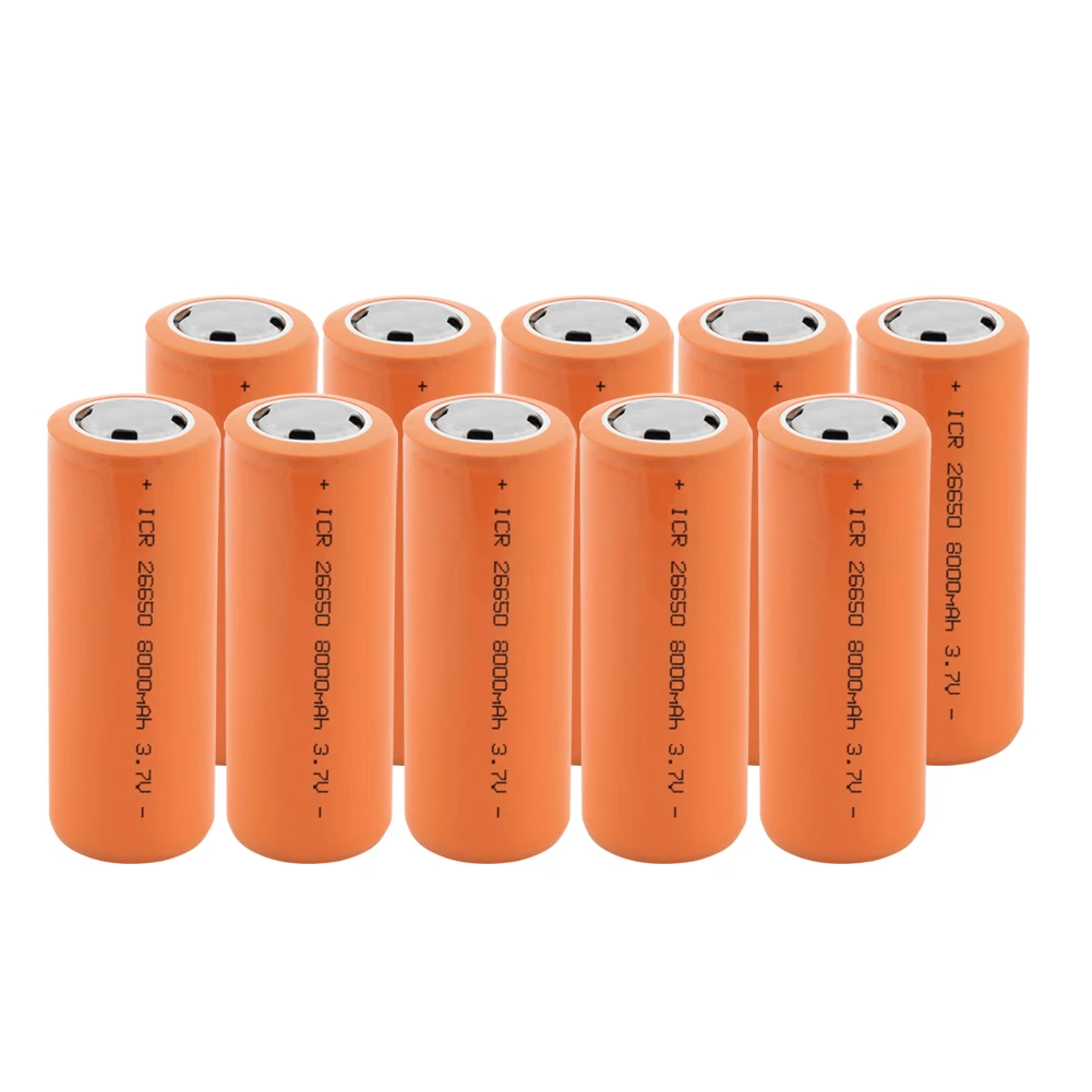26650 Baterije 3,7 V 8000mAh Li-ionska Baterija za polnjenje baterije varno Industrijska uporaba baterije visoka praznjenja velike trenutni