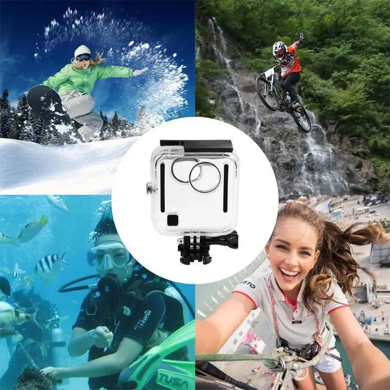 45M Potapljanje Vodotesno Ohišje Ohišje za GoPro Fusion 360-stopinjsko Kamero Podvodni Polje Nazaj Vrata, Zaščitni Pokrov Za GoPro Fusion
