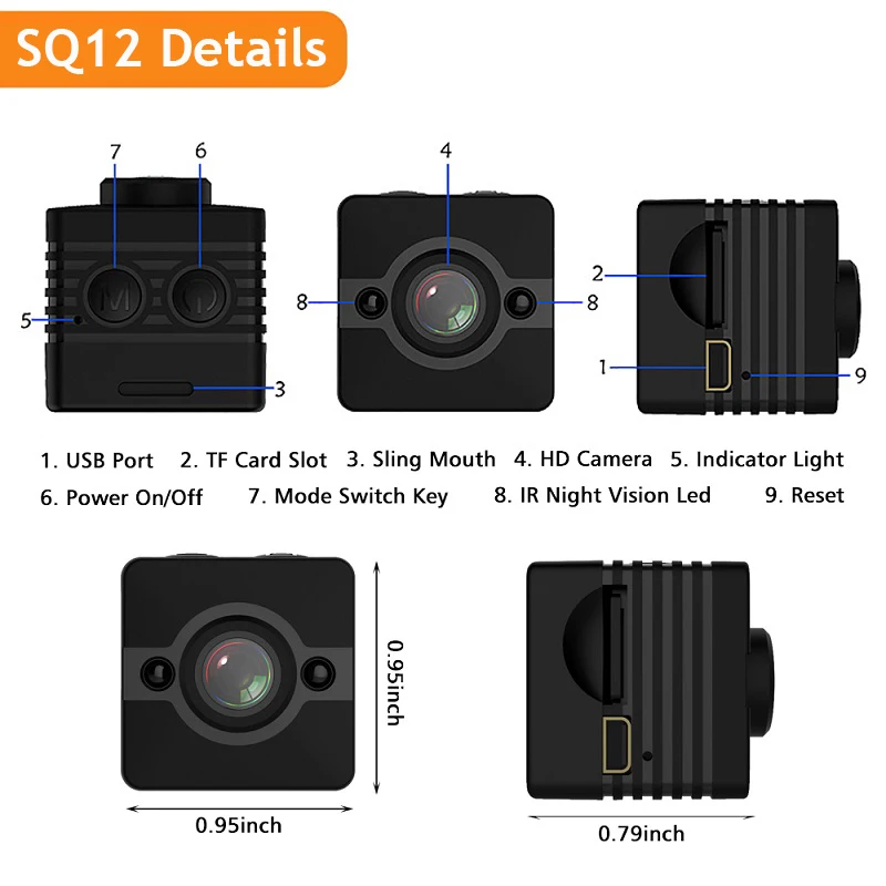 Original Mini DV Kamera SQ11 SQ12 Camaras WiFi SQ13 Espia Full HD Nočna Vizija, Video Snemalnik Dejanje Telo Cam Microcamera
