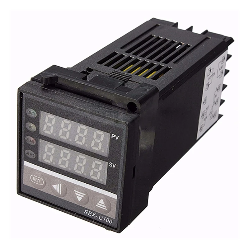 Digitalni 220V PID REX-C100 Temperaturni Regulator + max.40A SSR + K Termočlen, PID Krmilnika Nastavljena + hladilnega telesa