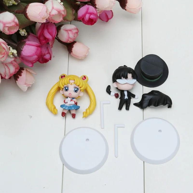 Sailor Moon 6pcs/set Mars, Jupiter, Venera, Merkur Q Različica PVC Akcijska Figura Model Igrače, Lutke