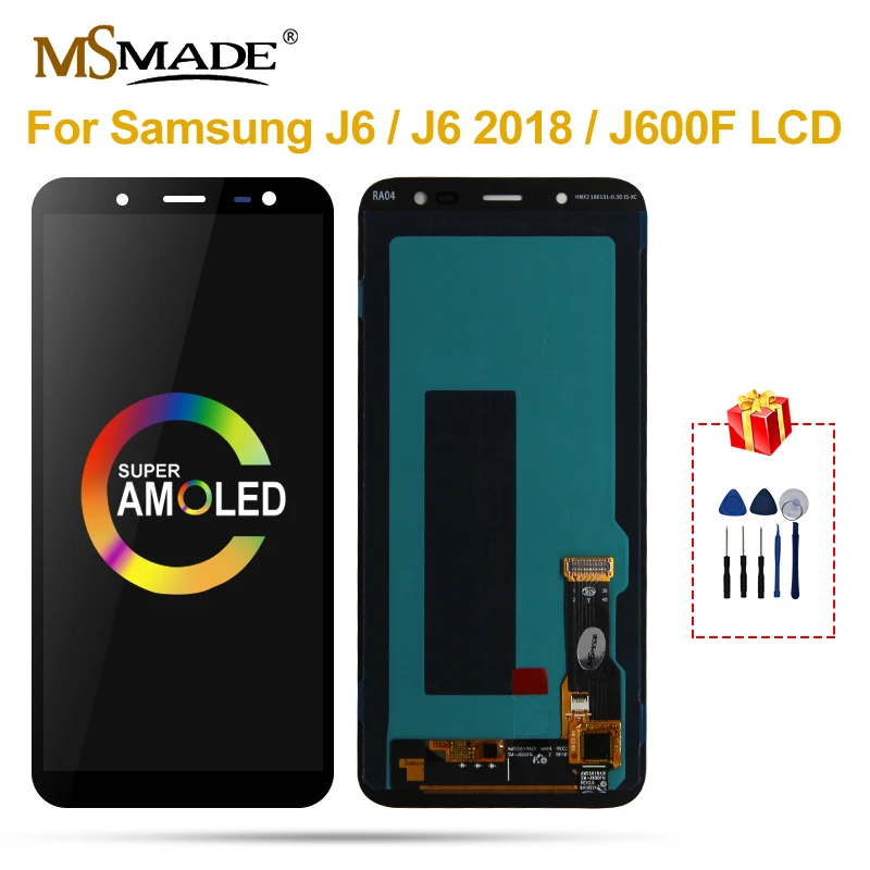 Super AMOLED Za Samsung Galaxy J6 2018 J600 J600F J600Y LCD-Zaslon na Dotik Sestavljanje Delov Za J600F J600G J600FN/ds LCD