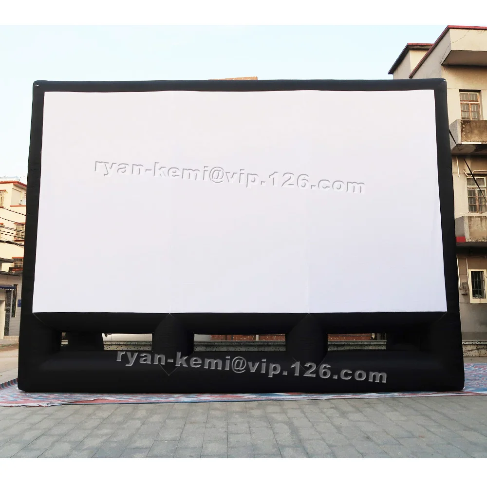 8m 30ft Velikost Zaslona Napihljivi Film Zaslon S Črno Nazaj Zadnja Zavesa Za Preprečevanje Street Light Veliko na Prostem, Projekcijski Zaslon