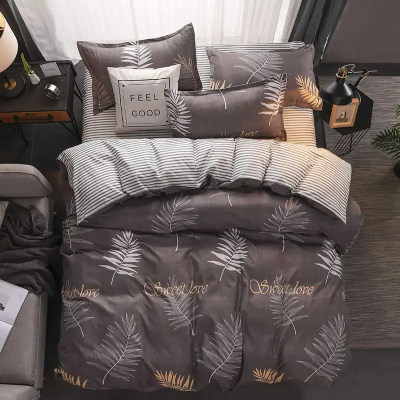 32 Moda kompleti posteljnine posteljnina Preprost Stil rjuhe kritje ravno list Posteljnine Komplet Zimskih Polno Kralj Sam Kraljica,postelja nastavite 2019