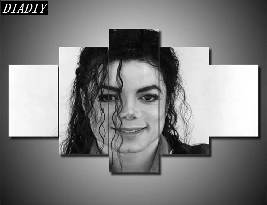 Novi Michael Jackson diy 5D Diamond Slikarstvo Navzkrižno Šiv Celoten krog Vaja Umetnosti Diamond Vladarski Portret Okrasnih Slikarstvo