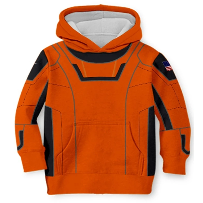 Najnovejši Jeseni Astronavt Fantje 3d Hoodies Risanka 3D tiskanja Hoodie Majica Smešno Priložnostne Puloverju Chid Cosplay Jakno Plašč Vrhovi