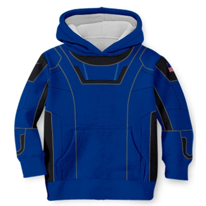 Najnovejši Jeseni Astronavt Fantje 3d Hoodies Risanka 3D tiskanja Hoodie Majica Smešno Priložnostne Puloverju Chid Cosplay Jakno Plašč Vrhovi