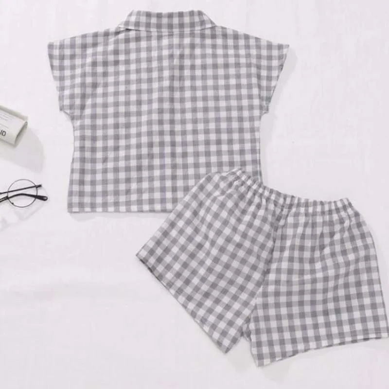 2020 Novo Poletje Baby Dekleta Fantje Kompleti Oblačil Kratek sleeve Majica+Hlače korejski Japonskem Slogu Malčke Baby Fantje, Dekleta Obleke Obleko