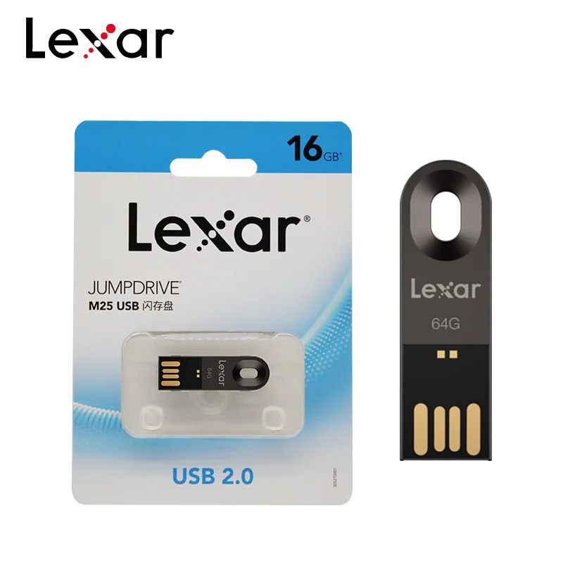 Original Lexar Pendrive M25 32GB 64GB 16GB USB 2.0 Memory Stick Visoko Zmogljivost Jumpdrive Kovinski Flash Disk, U Disk Z Vrvica za opaljivanje tega