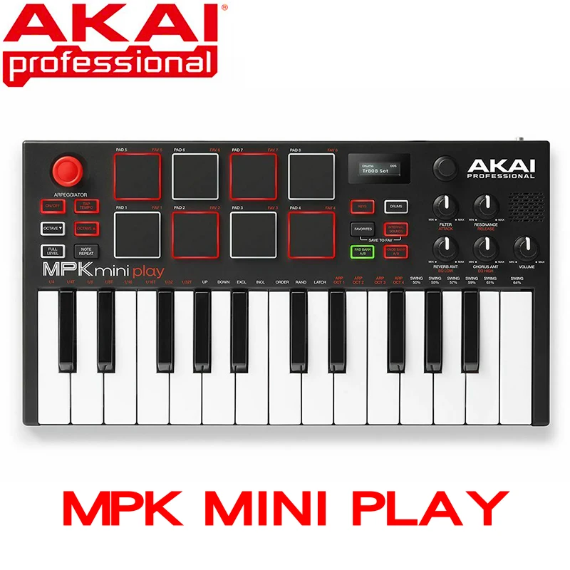 Akai z mini play mini krmilnik tipkovnice imajo vgrajen zvočnik nove ultra prenosni USB MIDI