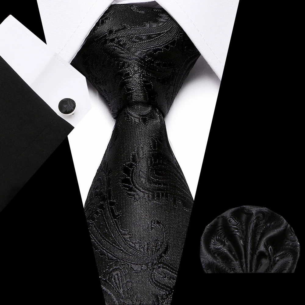 Luksuzni Svile Kravato Suh 7.5 cm Cvetlični Kravatni Visoko Modo Kariran Trak Handkerchief Cuffink Vezi Set za moške Formalno Poroko