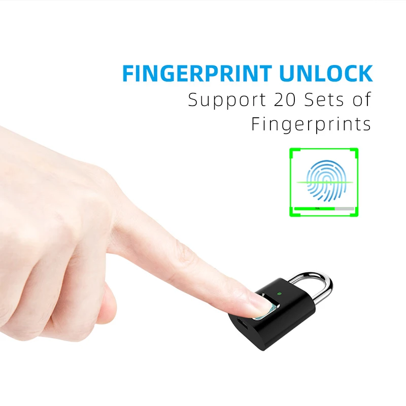 ZK30 Smart Biometričnih Thumbprint Vrata Žabice Prenosni Anti-Theft Prstnih Zaklepanje za Vrečko Predal Kovček