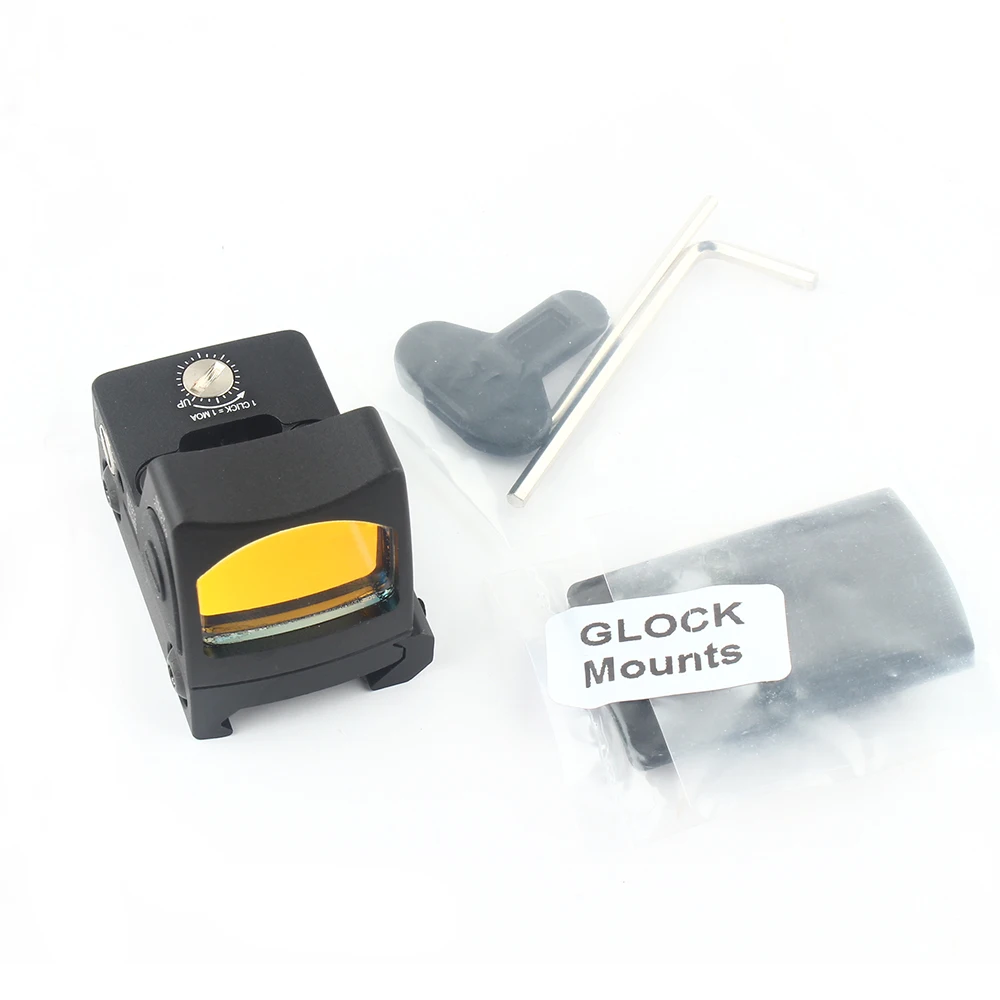 Glock Optični Mikro Refleksni Red Dot Sight Področje Riflescope Nastavljiva Svetlost Puško Področji Lov Airsoft Optika Znamenitosti