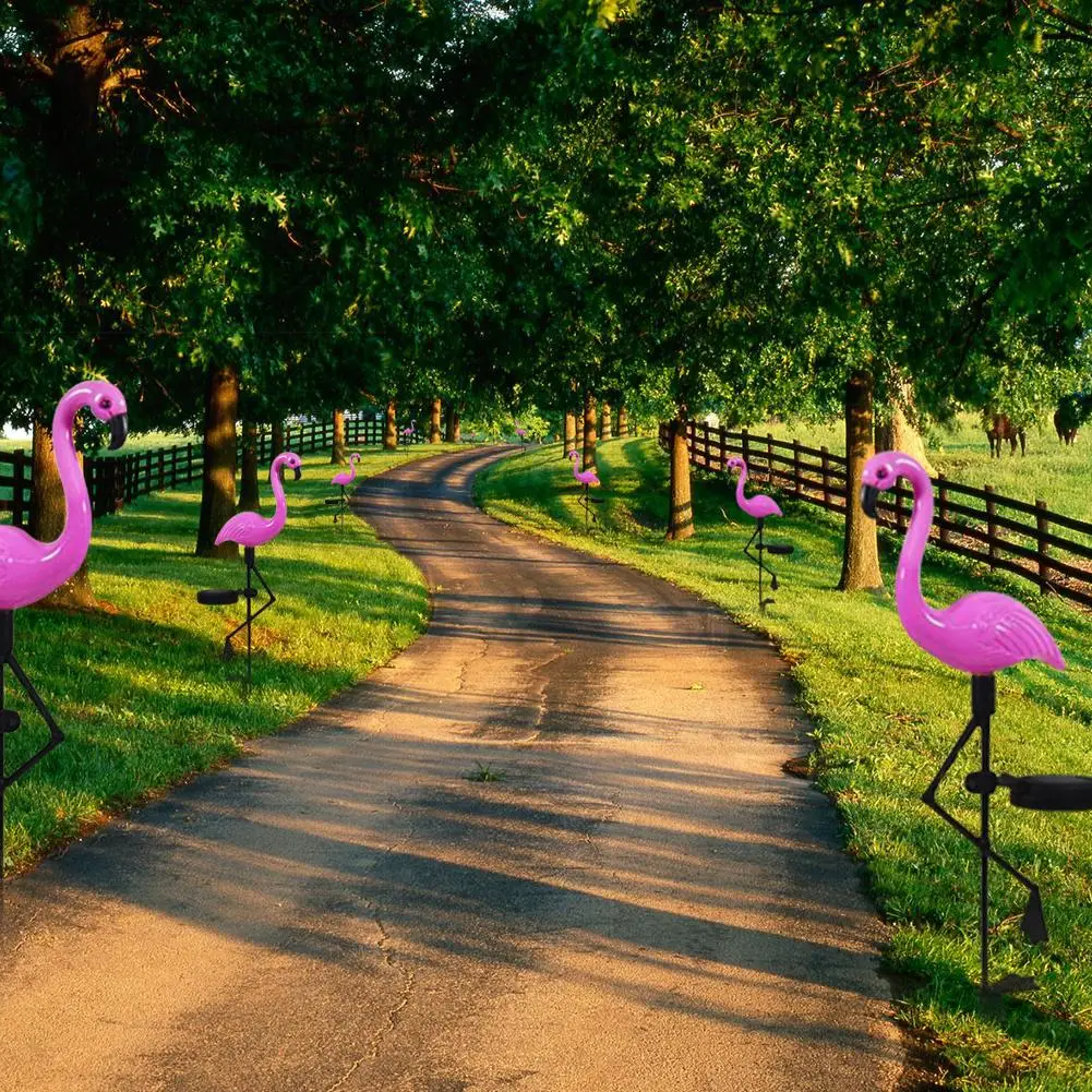LED Sončni Vrt Svetlobe Simulirani Flamingo Vrtne Svetilke Vodotesne Sončne Led Luči na Prostem Za Dekoracijo Vrta Stranki Razsvetljavo