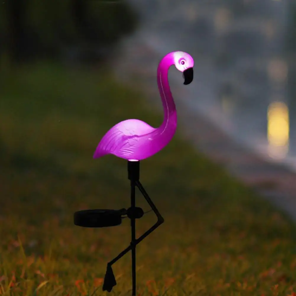 LED Sončni Vrt Svetlobe Simulirani Flamingo Vrtne Svetilke Vodotesne Sončne Led Luči na Prostem Za Dekoracijo Vrta Stranki Razsvetljavo