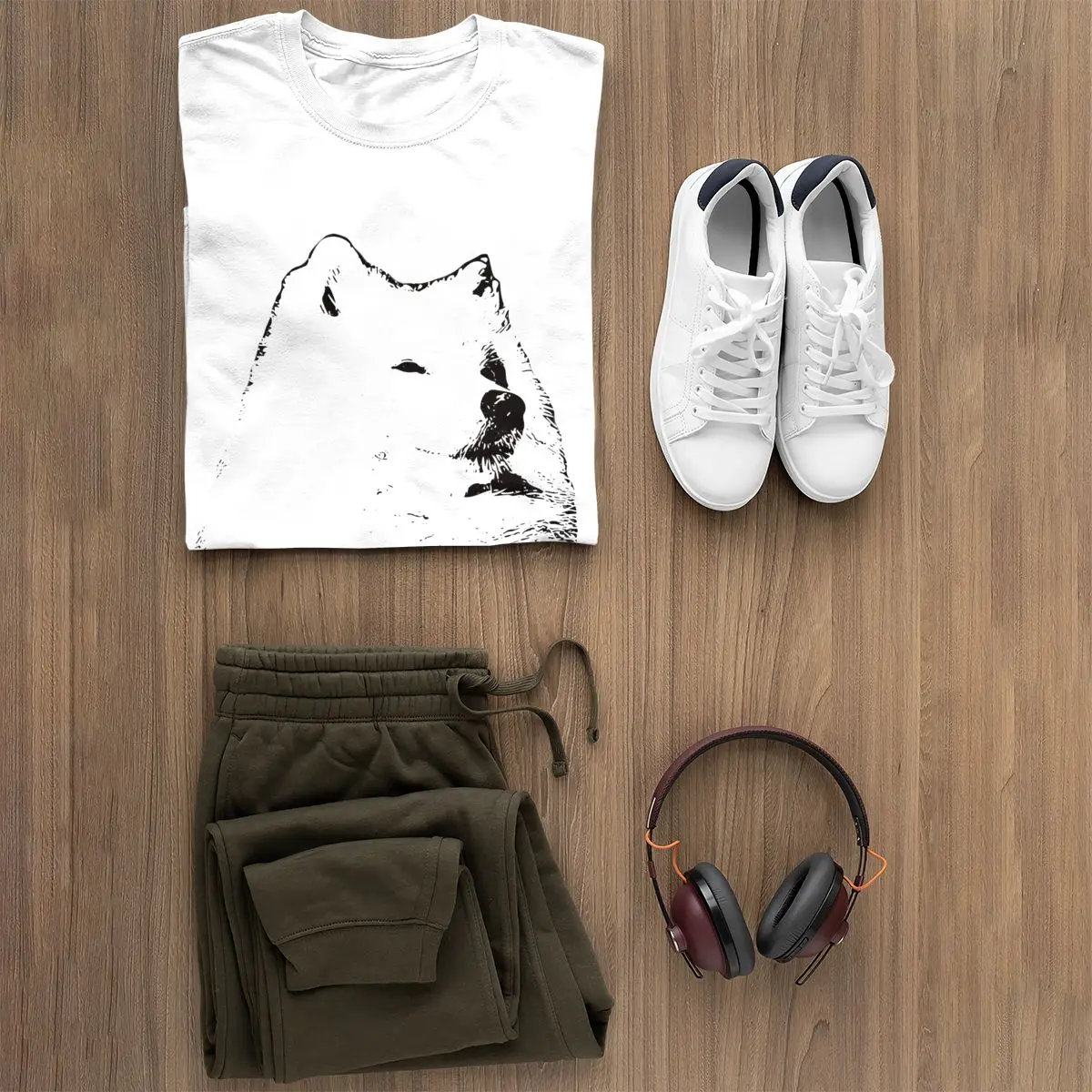 Pes Samoyed T-Shirt Samoyed T Shirt Poletnih O Vratu Ženske tshirt Bombaža, Kratek Rokav Črne Dame Tee Majica